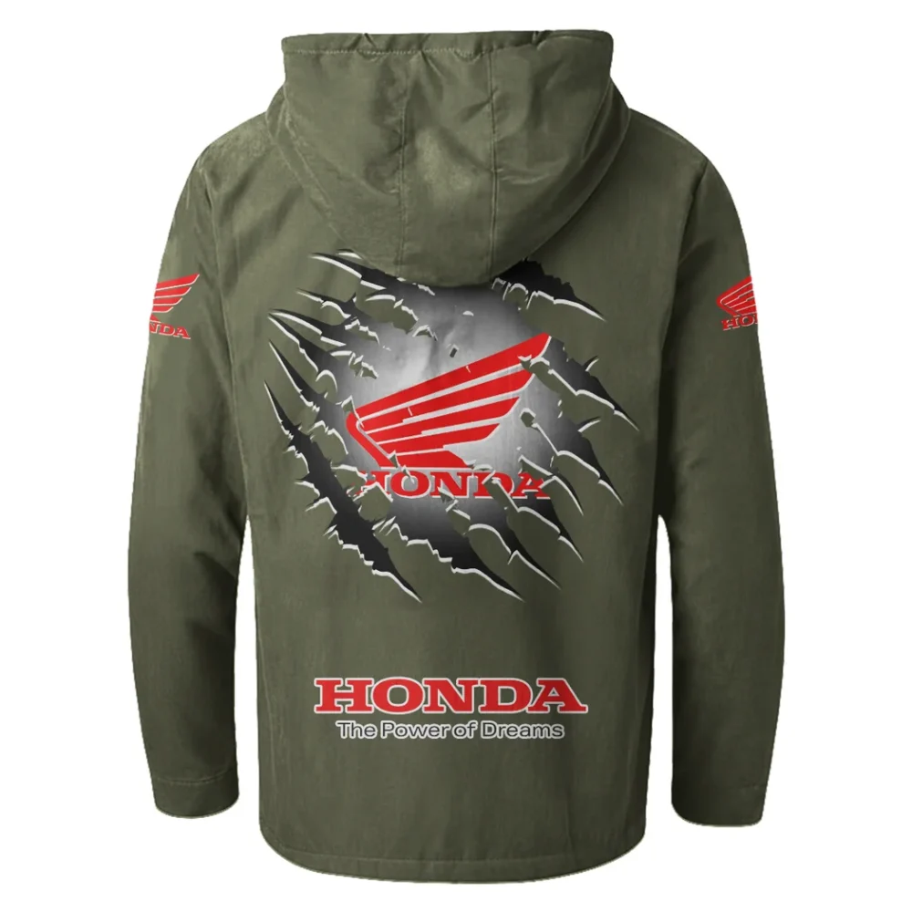 Highway Motorcycle Flannel Hoodie, Rider's Everyday Hoodie HVN1327HG - Green - Image 3