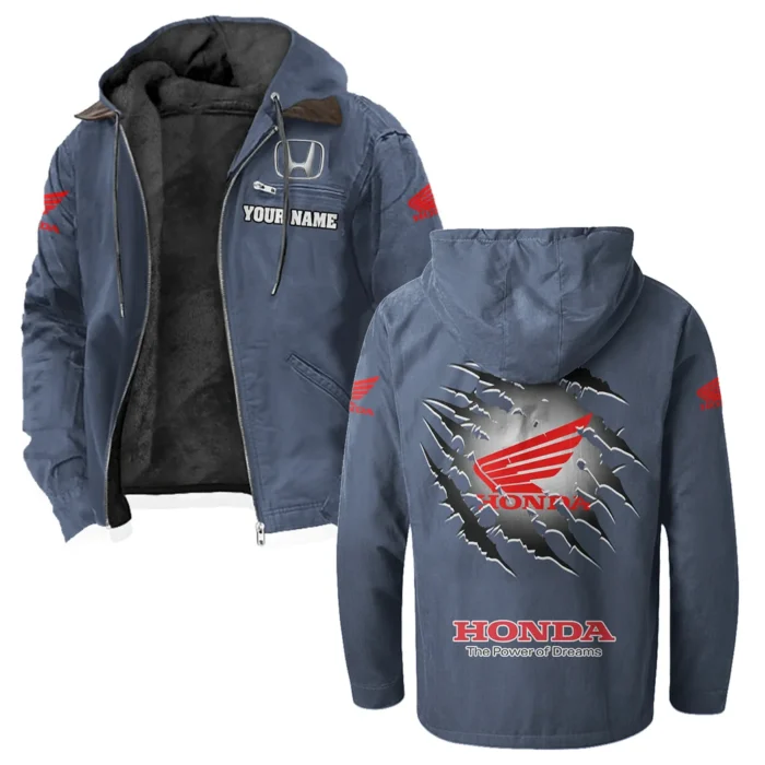 Family Car Flannel Hoodie, Rugged Rider Flannel HVN1327HO - Navy Blue