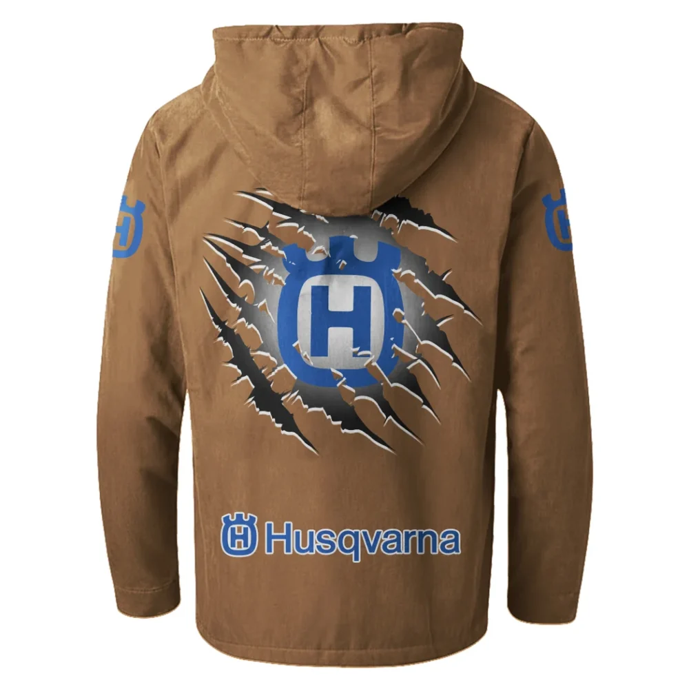Off-Road Racer Flannel Hoodie, Bold Automotive Hoodie HVN1327HU - Camel - Image 3