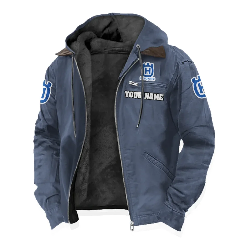 Off-Road Racer Flannel Hoodie, Bold Automotive Hoodie HVN1327HU - Navy Blue - Image 2