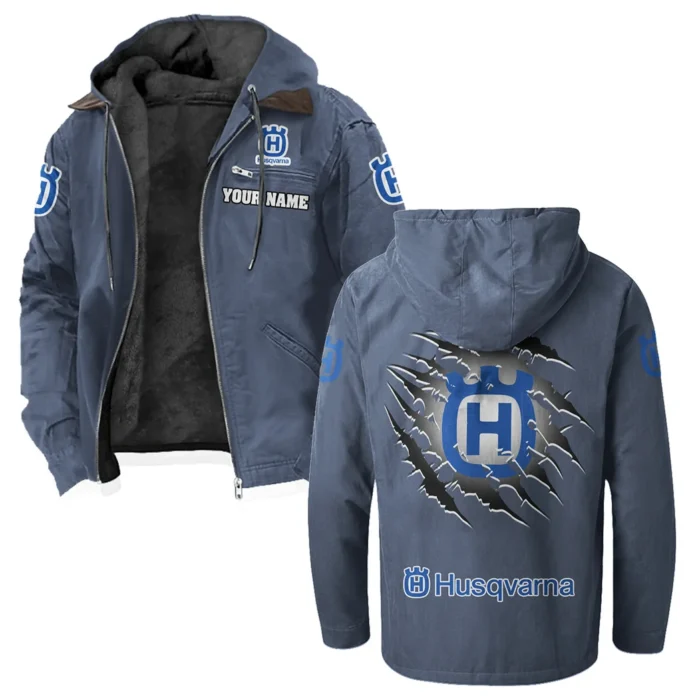 Off-Road Racer Flannel Hoodie, Bold Automotive Hoodie HVN1327HU - Navy Blue