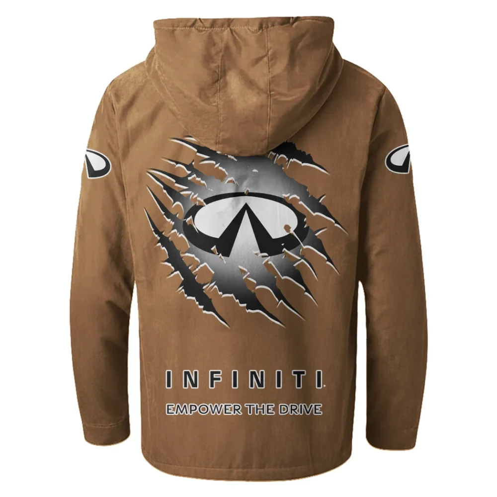Upscale Automobile Flannel Hoodie, Classic Garage Hoodie HVN1327IN - Camel - Image 3