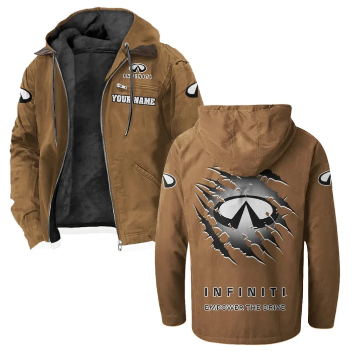 Upscale Automobile Flannel Hoodie, Classic Garage Hoodie HVN1327IN - Camel