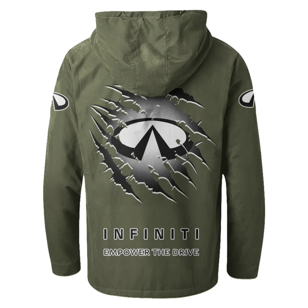 Upscale Automobile Flannel Hoodie, Classic Garage Hoodie HVN1327IN - Green - Image 3
