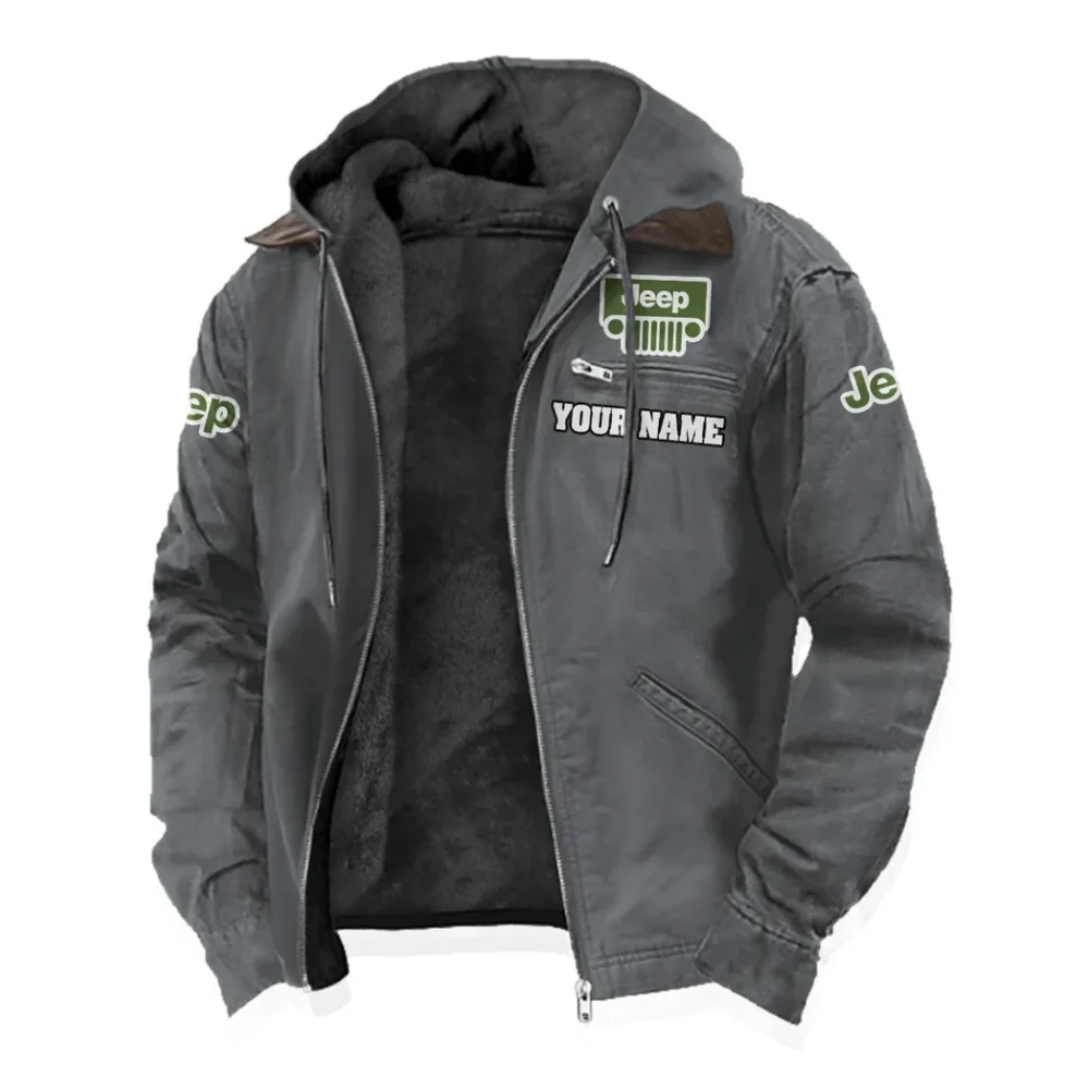 Adventure Utility Vehicle Flannel Hoodie, Ride-Ready Hooded Style HVN1327JE - Gray - Image 2