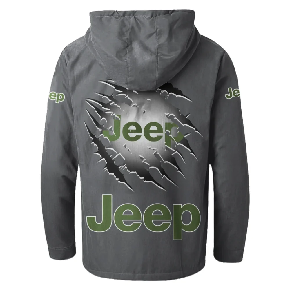 Adventure Utility Vehicle Flannel Hoodie, Ride-Ready Hooded Style HVN1327JE - Gray - Image 3