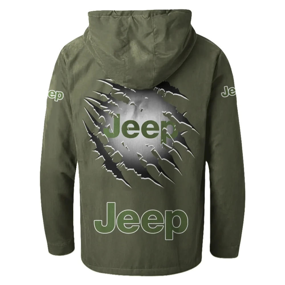 Adventure Utility Vehicle Flannel Hoodie, Ride-Ready Hooded Style HVN1327JE - Green - Image 3
