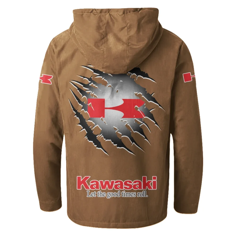 Sport Bike Flannel Hoodie, Everyday Driver Hoodie HVN1327KA - Camel - Image 3