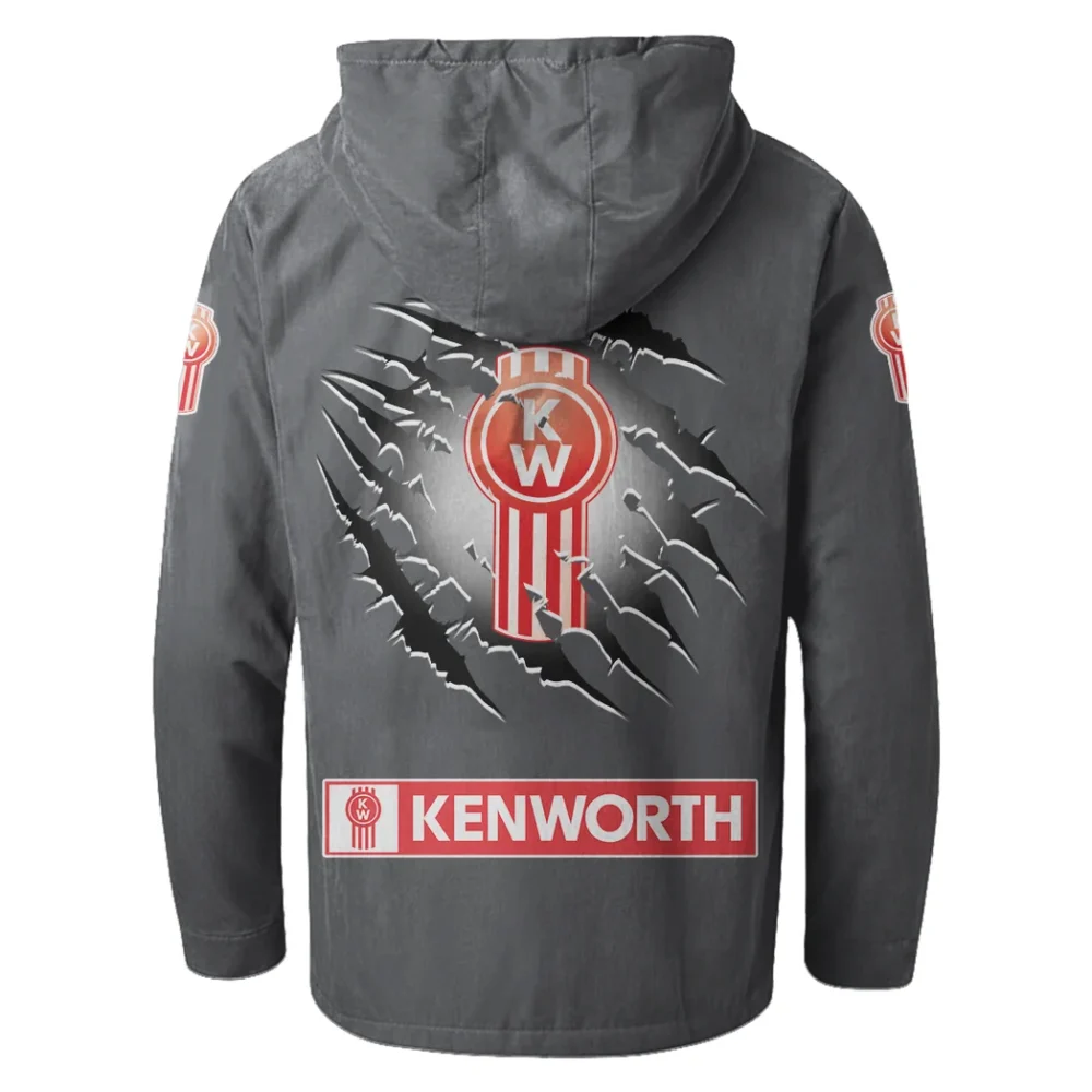 Road-Ready Truck Flannel Hoodie, Road Life Flannel HVN1327KE - Gray - Image 3