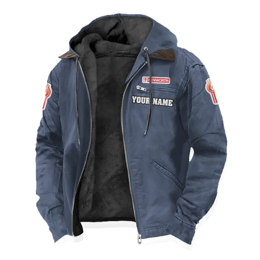 Road-Ready Truck Flannel Hoodie, Road Life Flannel HVN1327KE - Navy Blue - Image 2