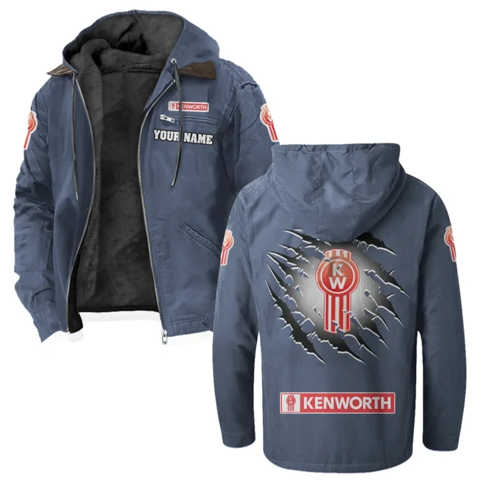 Road-Ready Truck Flannel Hoodie, Road Life Flannel HVN1327KE - Navy Blue