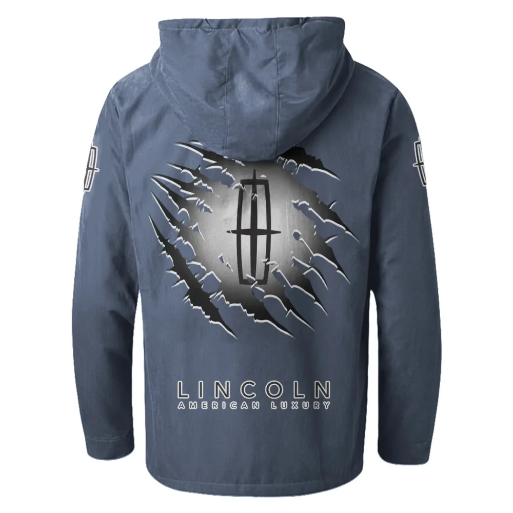 Upscale Vehicle Flannel Hoodie, Biker Spirit Hoodie HVN1327LI - Navy Blue - Image 3