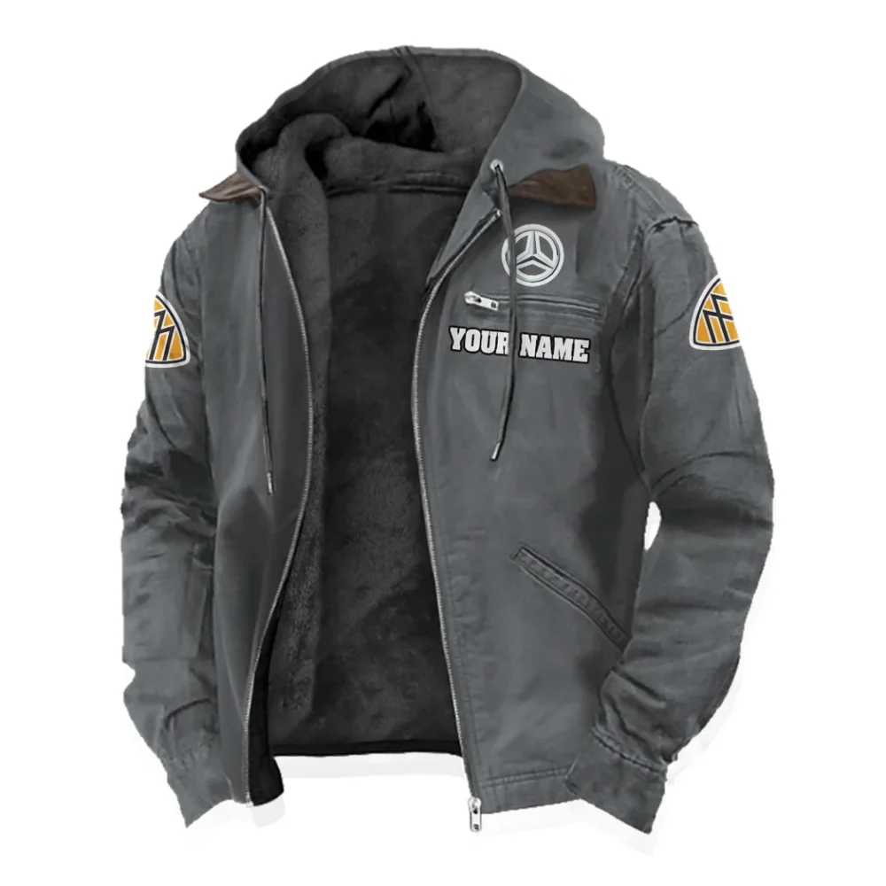 Prestige Motion Flannel Hoodie, Street-Ready Rider Hoodie HVN1327MA - Gray - Image 2