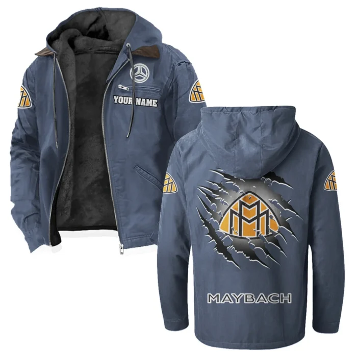 Prestige Motion Flannel Hoodie, Street-Ready Rider Hoodie HVN1327MA - Navy Blue