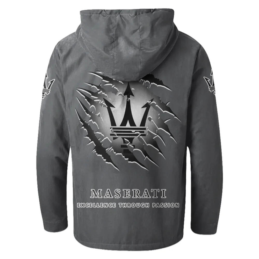 Supercar Flannel Hoodie, Garage-Ready Flannel Shirt HVN1327MA - Gray - Image 3