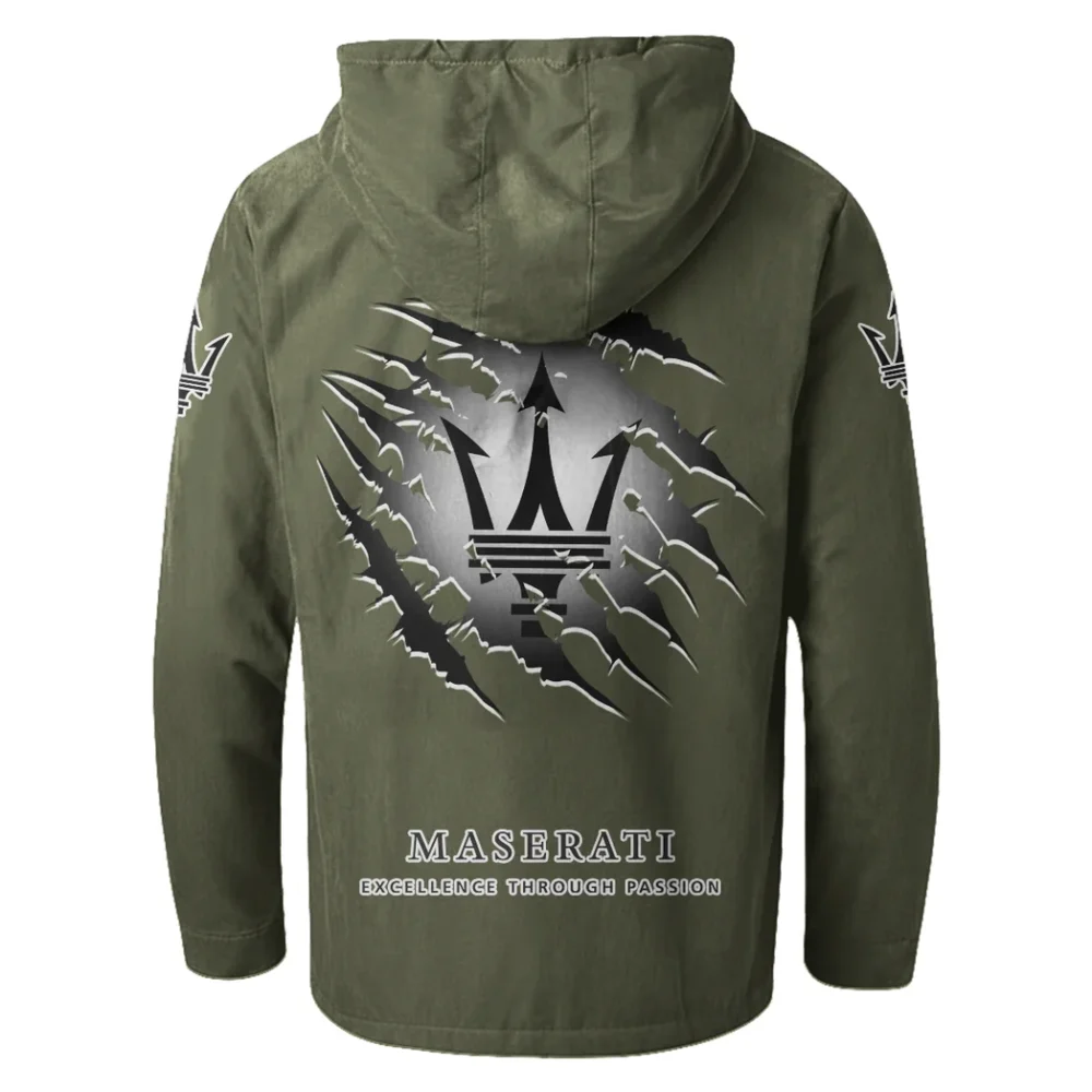 Supercar Flannel Hoodie, Garage-Ready Flannel Shirt HVN1327MA - Green - Image 3