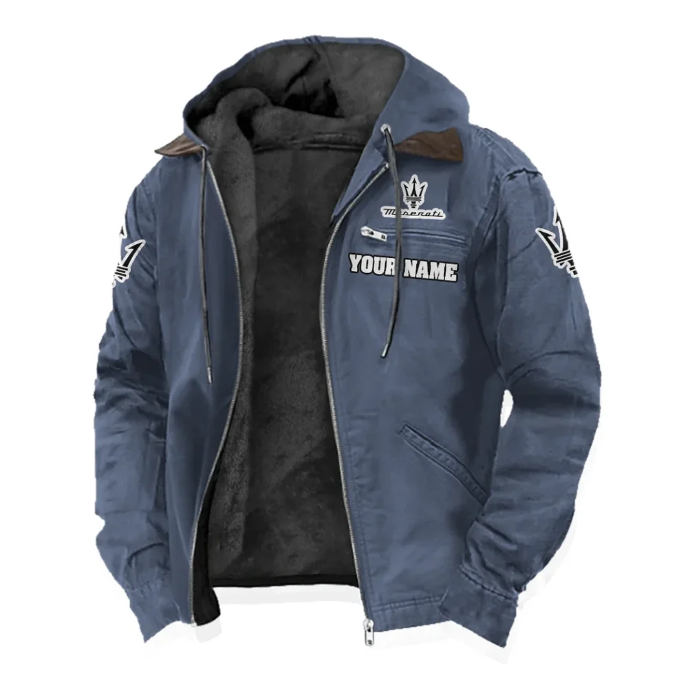 Supercar Flannel Hoodie, Garage-Ready Flannel Shirt HVN1327MA - Navy Blue - Image 2