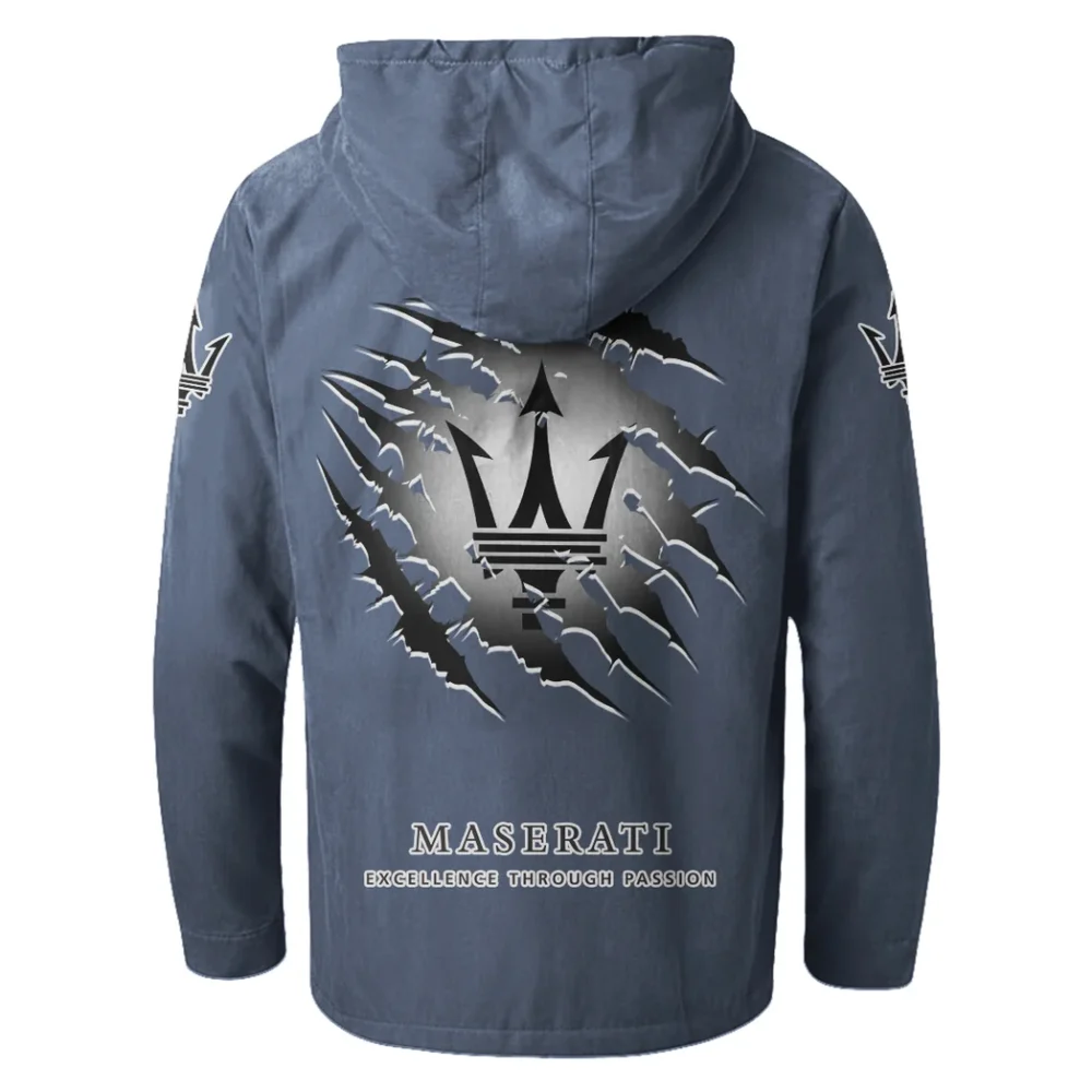 Supercar Flannel Hoodie, Garage-Ready Flannel Shirt HVN1327MA - Navy Blue - Image 3