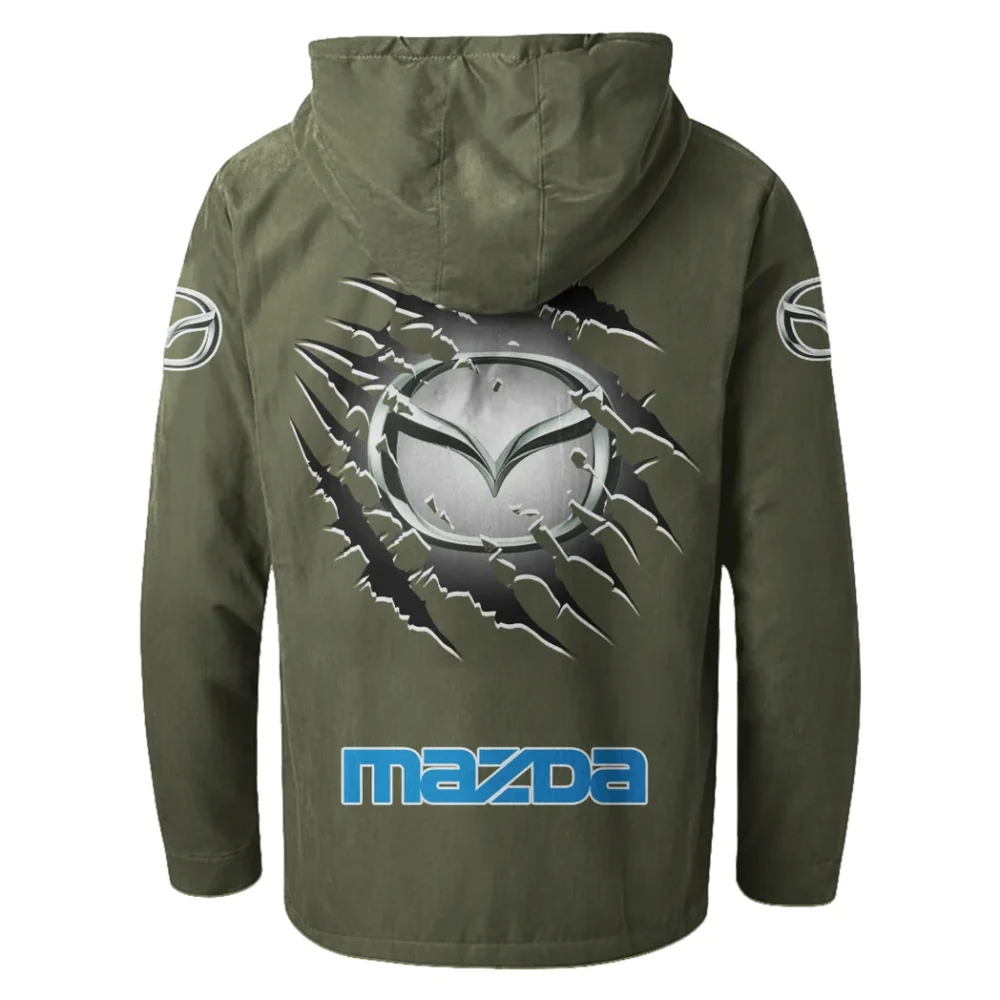 Mid-Size Sedan Flannel Hoodie, Driven Style Hoodie HVN1327MA - Green - Image 3