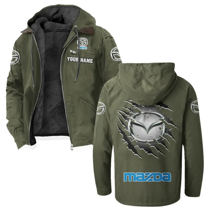 Mid-Size Sedan Flannel Hoodie, Driven Style Hoodie HVN1327MA - Green