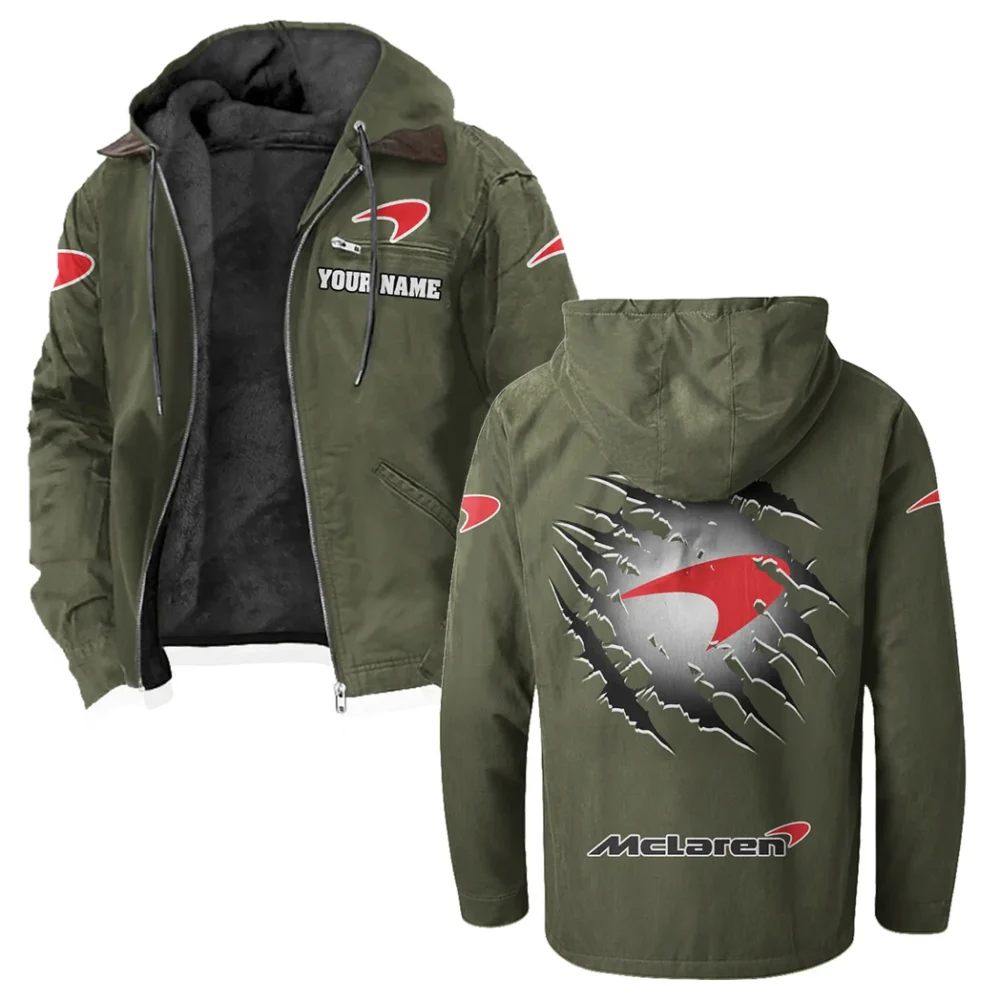 British Supercar Flannel Hoodie, Urban Rider Flannel HVN1327MC - Green