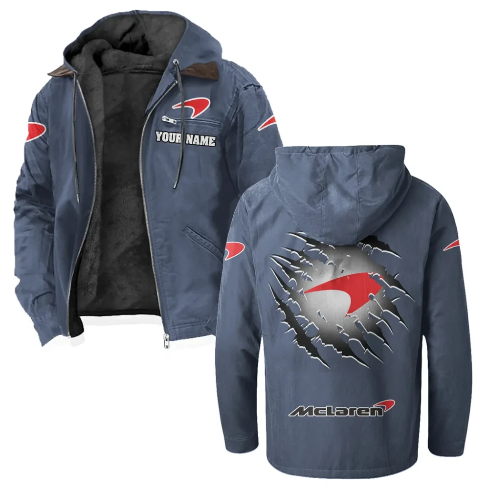 British Supercar Flannel Hoodie, Urban Rider Flannel HVN1327MC - Navy Blue