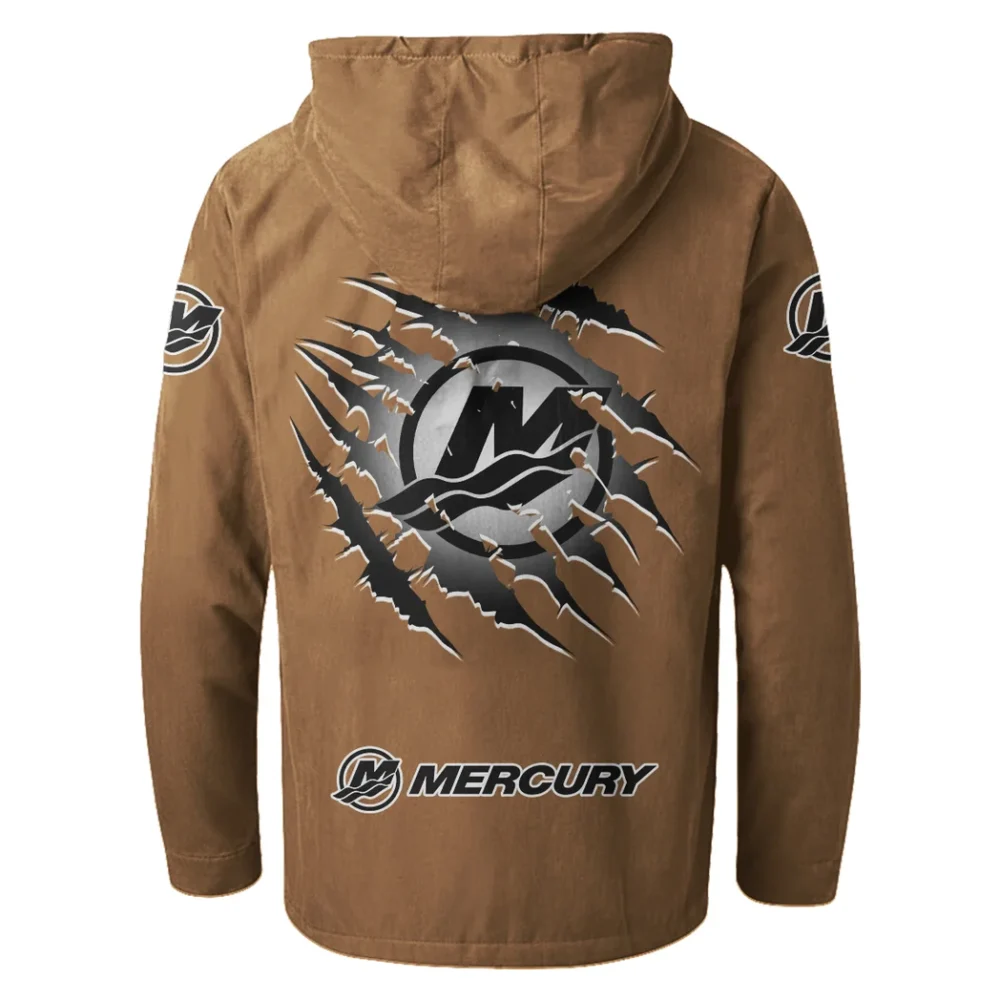 Nautical Propulsion Flannel Hoodie, Auto Fan Hooded Flannel HVN1327MM - Camel - Image 3
