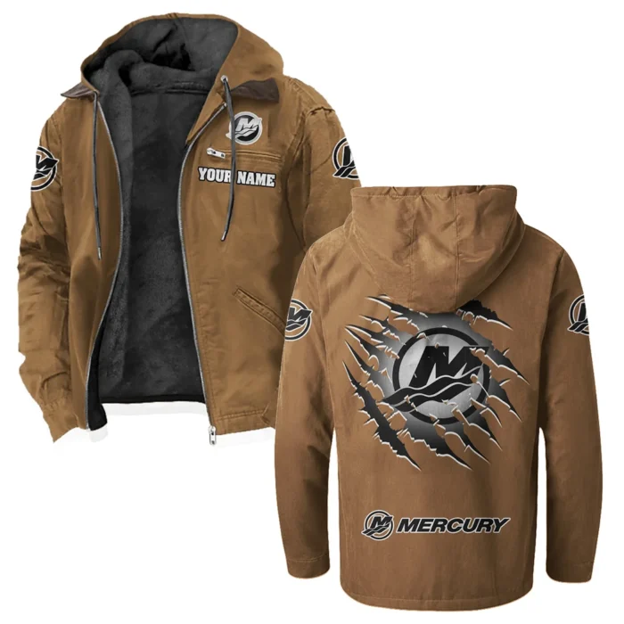 Nautical Propulsion Flannel Hoodie, Auto Fan Hooded Flannel HVN1327MM - Camel