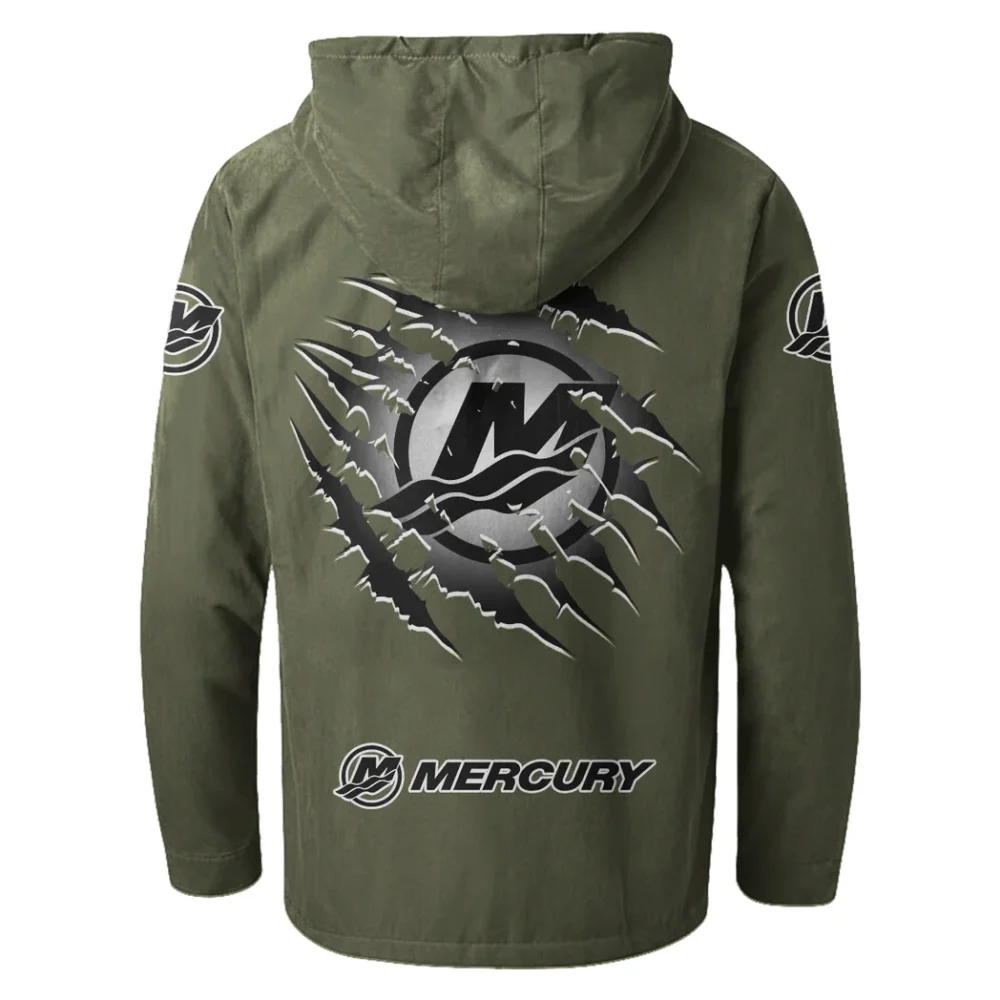 Nautical Propulsion Flannel Hoodie, Auto Fan Hooded Flannel HVN1327MM - Green - Image 3