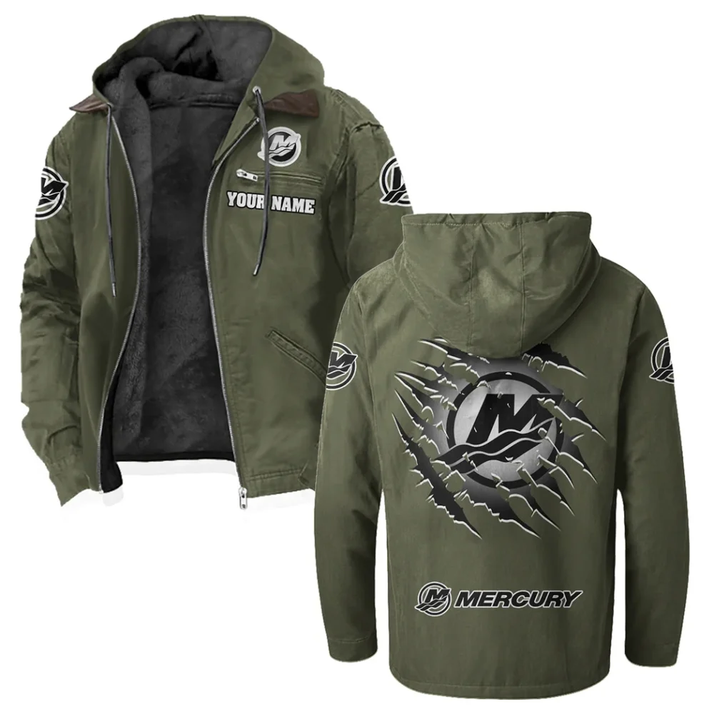 Nautical Propulsion Flannel Hoodie, Auto Fan Hooded Flannel HVN1327MM - Green