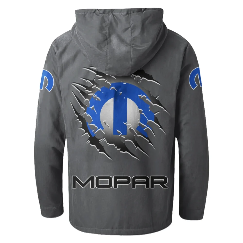 Powertrain Upgrades Flannel Hoodie, Custom Garage Hoodie HVN1327MO - Gray - Image 3