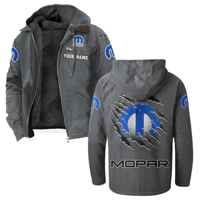 Powertrain Upgrades Flannel Hoodie, Custom Garage Hoodie HVN1327MO - Gray