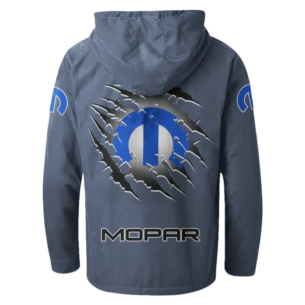 Powertrain Upgrades Flannel Hoodie, Custom Garage Hoodie HVN1327MO - Navy Blue - Image 3