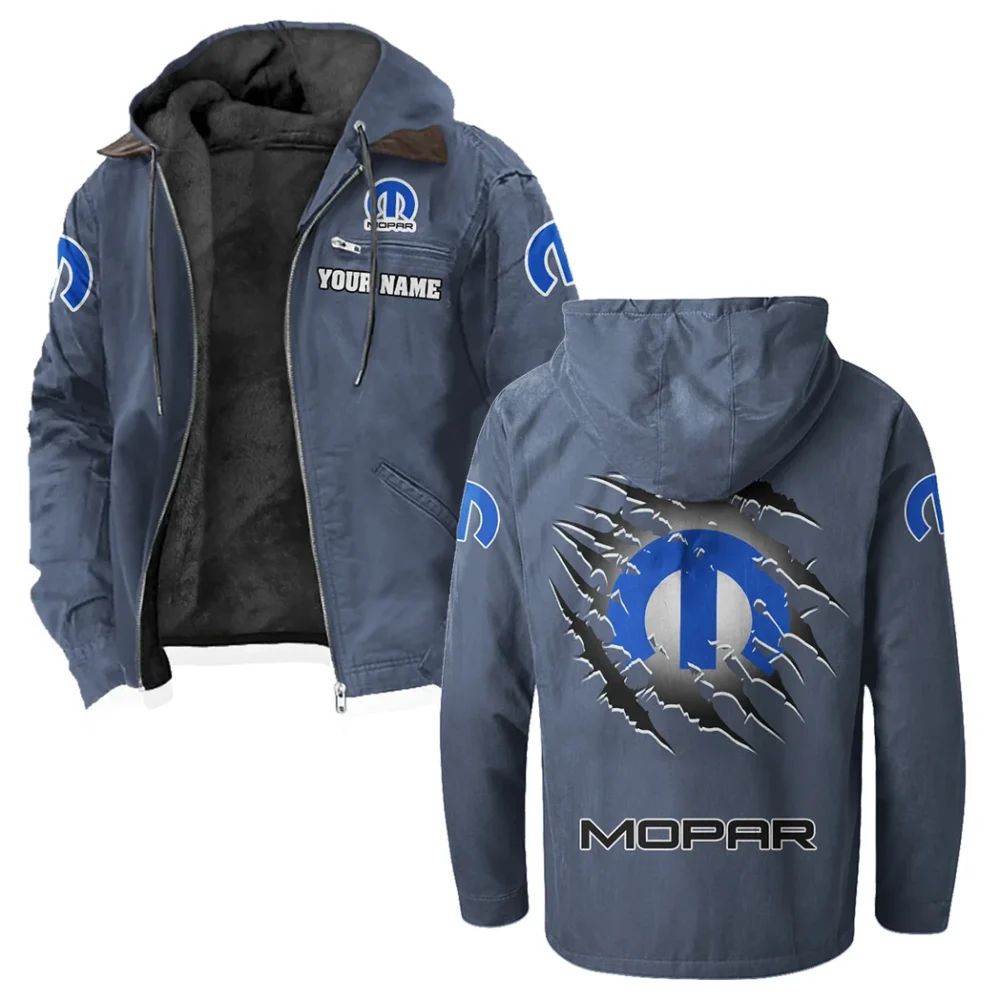 Powertrain Upgrades Flannel Hoodie, Custom Garage Hoodie HVN1327MO - Navy Blue