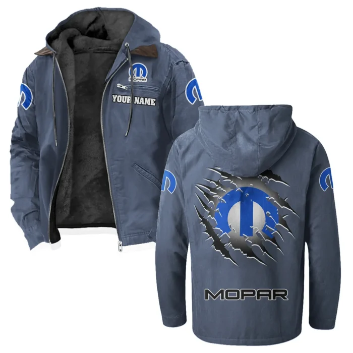 Powertrain Upgrades Flannel Hoodie, Custom Garage Hoodie HVN1327MO - Navy Blue