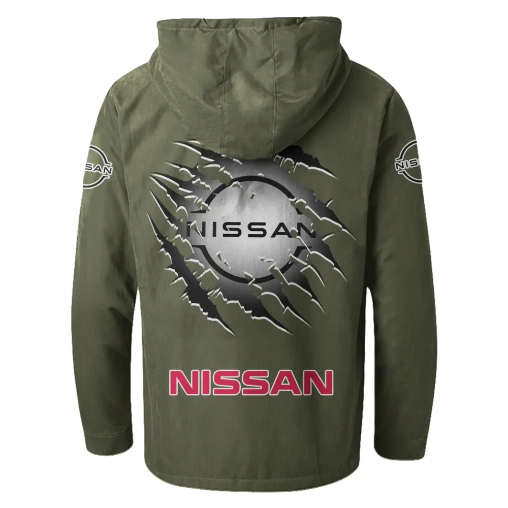 Electric Vehicle Flannel Hoodie, Ride-Inspired Streetwear HVN1327NI - Green - Image 3