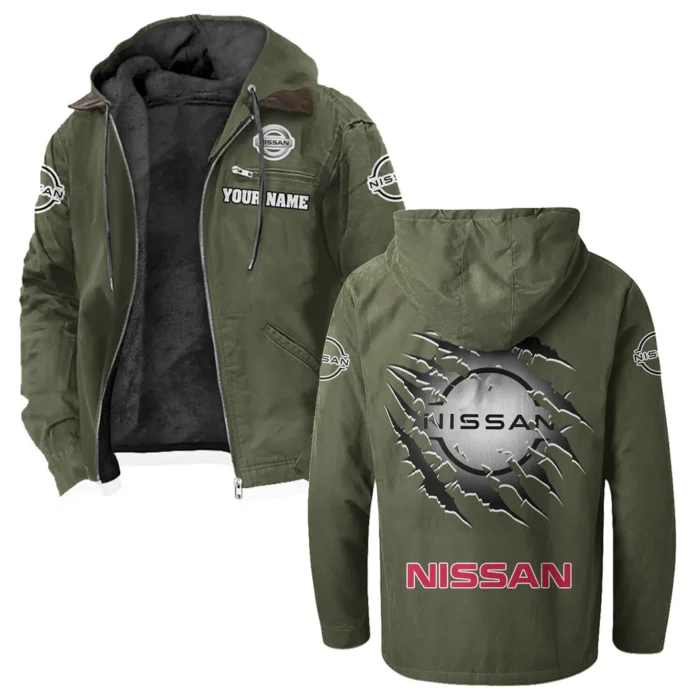Electric Vehicle Flannel Hoodie, Ride-Inspired Streetwear HVN1327NI - Green