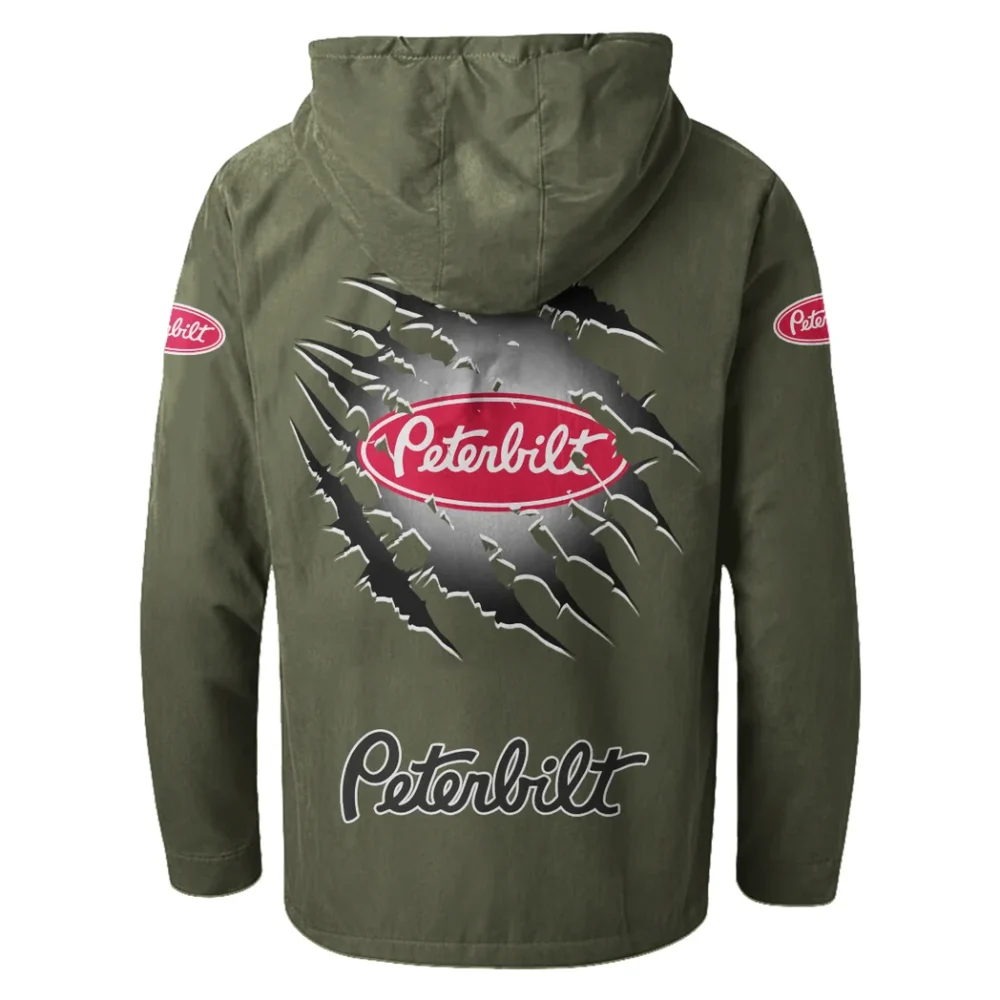 Long-Haul Vehicle Flannel Hoodie, Rugged Car Fan Hoodie HVN1327PE - Green - Image 3