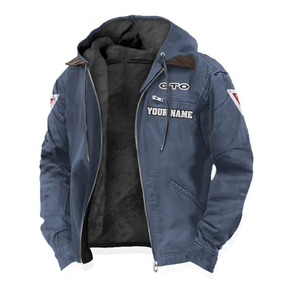 Grand Tourer Flannel Hoodie, Bold Driver's Flannel HVN1327PG - Navy Blue - Image 2