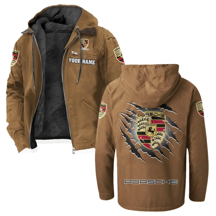 Luxury Coupe Flannel Hoodie, Road-Ready Flannel Hoodie HVN1327PO - Camel