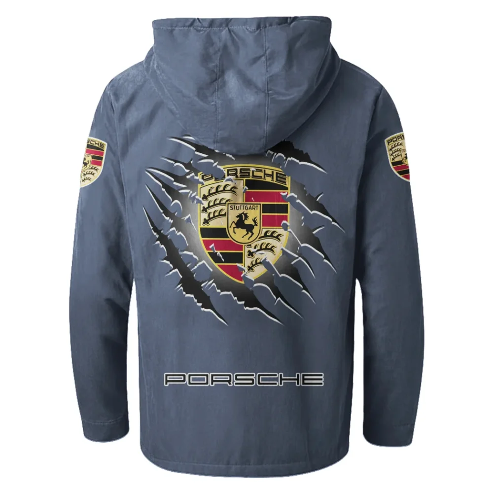 Luxury Coupe Flannel Hoodie, Road-Ready Flannel Hoodie HVN1327PO - Navy Blue - Image 3