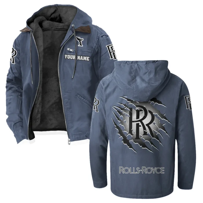 Ultra-Luxury Car Flannel Hoodie, Rider's Everyday Hoodie HVN1327RR - Navy Blue