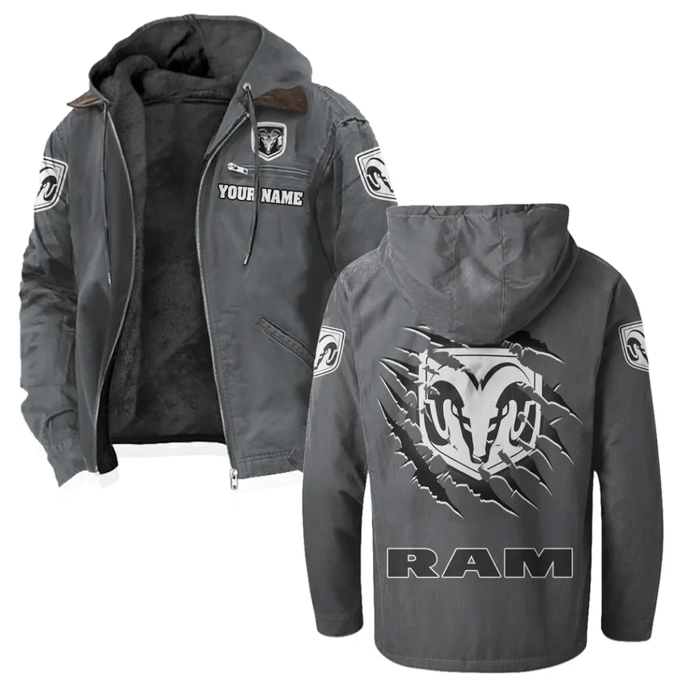 Utility Vehicle Flannel Hoodie, Streetwear Flannel for Drivers HVN1327RT - Gray