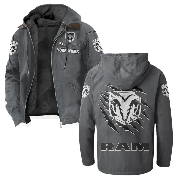 Utility Vehicle Flannel Hoodie, Streetwear Flannel for Drivers HVN1327RT - Gray