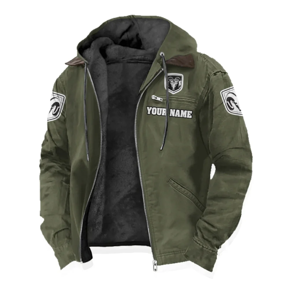 Utility Vehicle Flannel Hoodie, Streetwear Flannel for Drivers HVN1327RT - Green - Image 2