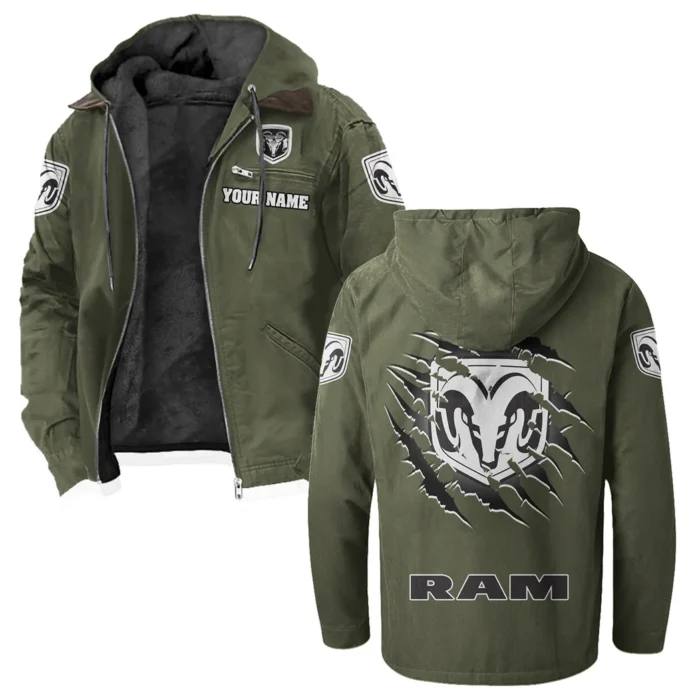 Utility Vehicle Flannel Hoodie, Streetwear Flannel for Drivers HVN1327RT - Green