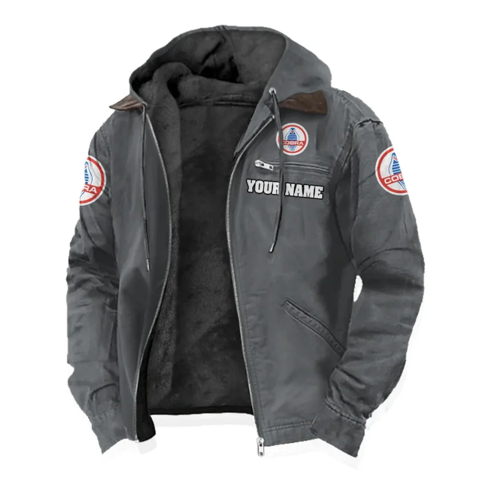 Power Coupe Flannel Hoodie, Custom Car Fan Hoodie HVN1327SH - Gray - Image 2