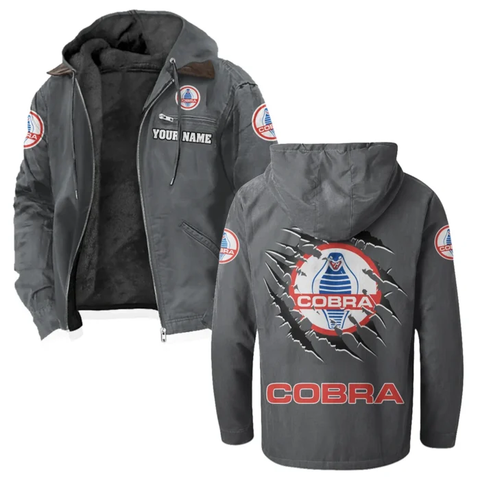 Power Coupe Flannel Hoodie, Custom Car Fan Hoodie HVN1327SH - Gray