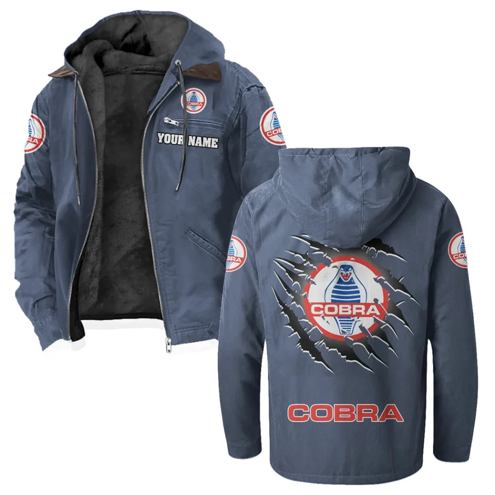 Power Coupe Flannel Hoodie, Custom Car Fan Hoodie HVN1327SH - Navy Blue