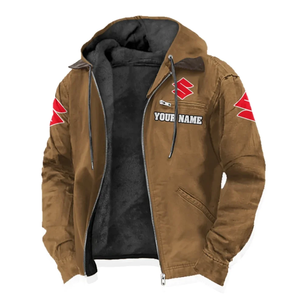 JDM Bike Flannel Hoodie, Rugged Rider Flannel HVN1327SU - Camel - Image 2
